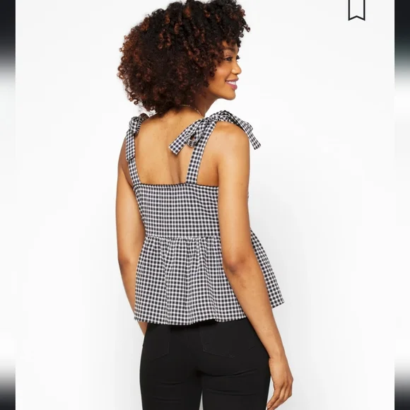 Black & White Gingham Tank - Picture 4 of 4